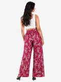 Women's Paisley Print Wide Leg Palazzo Pants | High Waist Casual Palazzo Trousers