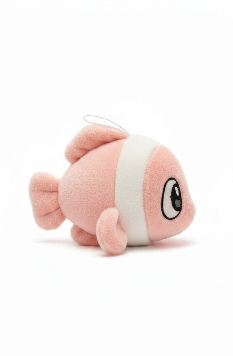 Cute Pink Clownfish Plush Toy | Soft Stuffed Fish Doll | Kawaii Plush Gift for Kids