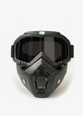 Motorcycle Helmet Face Mask with UV Protective Goggles | Bike Riding Dust & Wind Protection Accessory